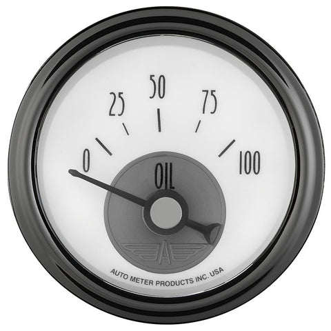 Autometer Prestige Series Pearl 2-1/16in 100PSI Electronic Oil Pressure Gauge - 2026