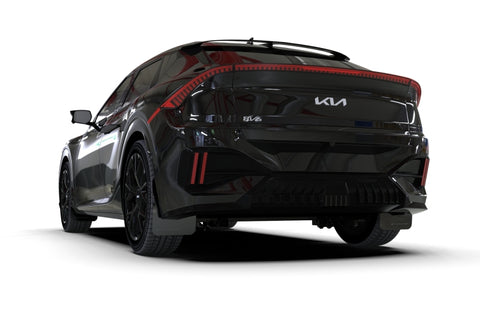 Rally Armor 25-26 Kia EV6 Base Light/GT/GT-Line Black Mud Flap - White Logo - MF151-UR-BLK-WH