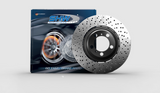 SHW 12-13 Audi TT Quattro RS 2.5L Front Drilled-Dimpled Lightweight Brake Rotor (8J0615301K) - AFX41521