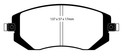 EBC 04-06 Saab 9-2X 2.0 Turbo Yellowstuff Front Brake Pads - DP41661R