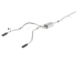 Borla 14 Silv/Sierra 1500 C/B Touring Exh/2.75in in muff 2.25inout 4inTIp SS Rear Exit-Black Chrome - 140535BC