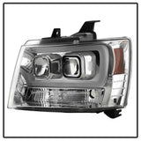 Spyder 07-14 Chevy Suburban/1500/2500/Tahoe V2 Projector Headlights Chrome PRO-YD-CSUB07V2-DRL-C - 5082572