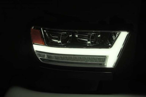 AlphaRex 19-20 Ram 1500HD PRO-Series Proj Headlight Plnk Styl Chrm w/Activ Light/Seq Signal/Plnk DRL - 880514