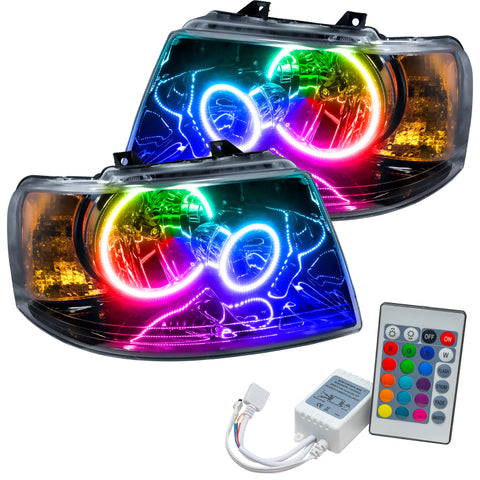 Oracle 03-06 Ford Expedition SMD HL - Black - ColorSHIFT w/ Simple Controller - 7154-504