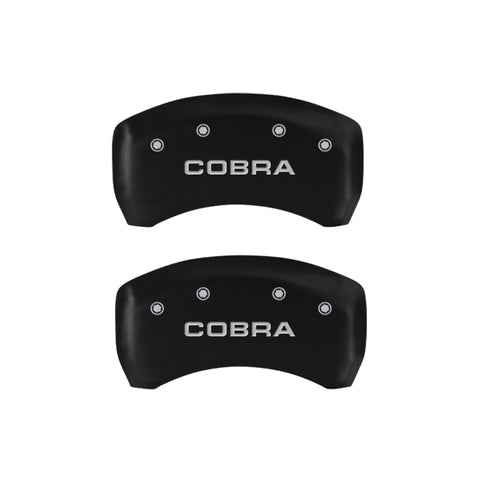 MGP Rear set 2 Caliper Covers Engraved Rear Cobra Red finish silver ch - 10010RCOBRD