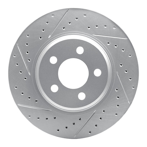 R1 07-12 Ford Edge Rear Left Drilled & Slotted Geo-Carbon Rotor - 830-80067L
