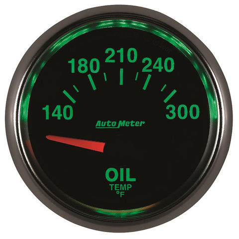 Autometer GS 52mm 140-300 Deg F Short Sweep Electronic Oil Temperature Gauge - 3848