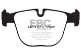 EBC 10+ BMW X5M 4.4 Twin Turbo Redstuff Rear Brake Pads - DP32008C