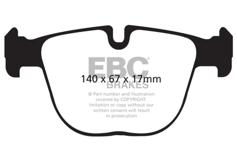 EBC 10+ BMW X5M 4.4 Twin Turbo Redstuff Rear Brake Pads - DP32008C