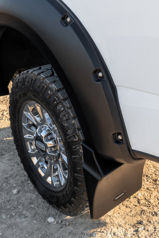 Bushwacker 17-20 Ford F-250/F-350 Trail Armor Rear Mud Flaps (Fits Pocket Style Flares) - MUD-20106