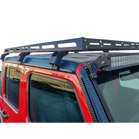 DV8 Offroad 07-18 Jeep Wrangler JK 4 DR / JL 2 DR & JT / 18+ Gladiator Roof Rack - RRJL-02