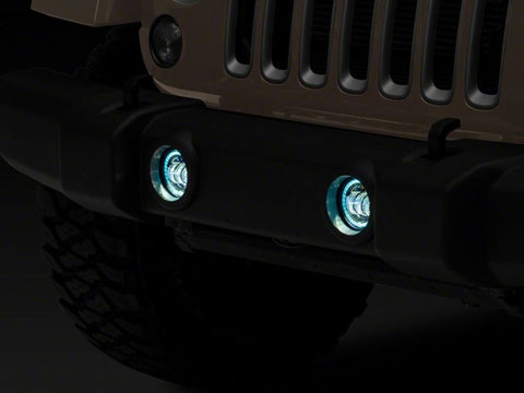 Raxiom 07-18 Jeep Wrangler JK Axial Series 4-In LED Fog Lights w/ RGB Halo - J143371