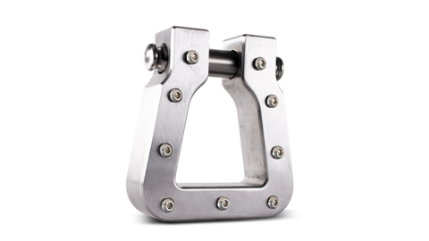 Body Armor 4x4 Mega D-Ring Machined Silver Single - 5141-M