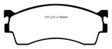 EBC 01-04 Mazda Protege 2.0 (Rear Drums) Redstuff Front Brake Pads - DP31409C