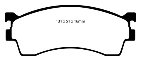 EBC 01-04 Mazda Protege 2.0 (Rear Drums) Redstuff Front Brake Pads - DP31409C