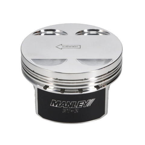 Manley Nissan GTR VR38DETT 98mm Bore 88.4mm Stroke -2cc Dish Turbo Tuff Piston Set w/ Rings - 641000CE-6