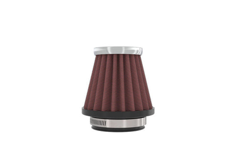 K&N Universal Chrome Filter-Round Tapered-1.688in Flange ID x 2in Top OD x 3in Base OD x 2.75in H - RC-1070