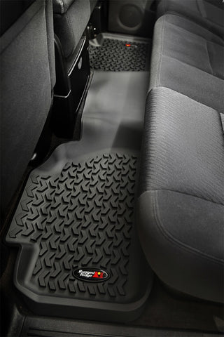 Rugged Ridge Floor Liner Rear Black 2007-2013 Chevrolet / GMC Silverado / Sierra 1500 Extended Cab - 82951.11