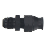 DeatschWerks 6AN Male Flare to 5/16in Hardline Compression Adapter - Anodized Matte Black - 6-02-0108-B