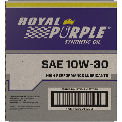 Royal Purple Premium Synthetic High Performance Multi-Grade 10W30 Motor Oil - 1 Quart - 06130