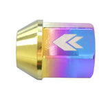 NRG 200 Series M12 X 1.5 Titanium Lug Nut Set - 21 Pc w/Lock Key Socket - Neochrome - LN-T200MC-21