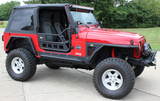 Fishbone Offroad 97-06 Jeep Wrangler TJ Front Tube Doors - Black Textured Powdercoat Steel - FB24077