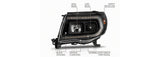 Raxiom 05-11 Toyota Tacoma Axial Series Switchback Projector Headlights- Black Housing- Clear Lens - TT23361