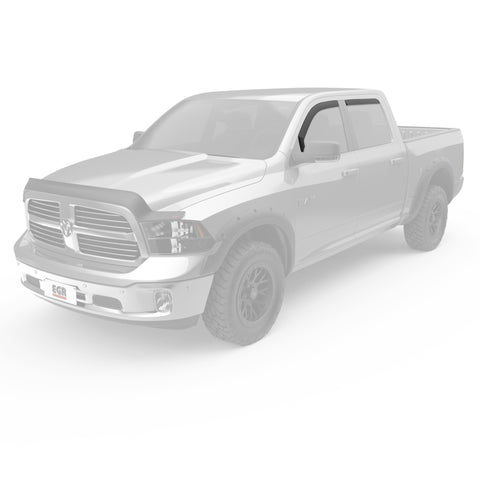 EGR 09-13 Dodge Ram 1500/2500/3500 Crew Cab In-Channel Window Visors - Set of 4 - Matte (572755) - 572755