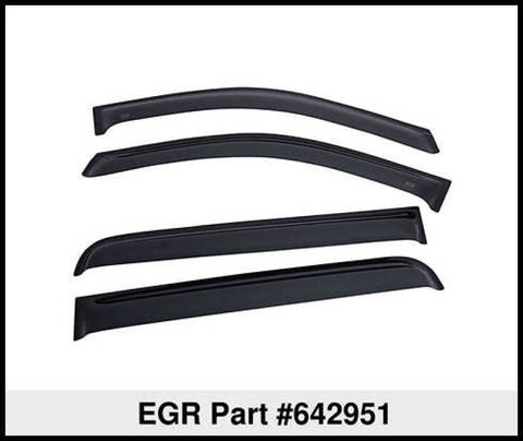 EGR 2019 Dodge Ram 1500 Crew Cab Tape-On Window Visors Set of 4 - Dark Smoke - 642951
