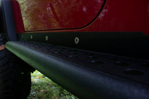 Fishbone Offroad 97-06 Jeep Wrangler TJ Steel Rock Slider - Black Textured Powdercoat - FB23028
