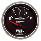 Autometer Sport-Comp II 52mm 240-33 ohms Short Sweep Electronic Fuel Level Gauge - 3616