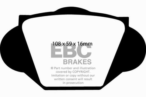 EBC 59-62 Mg MGA 1.6 Greenstuff Front Brake Pads - DP2109