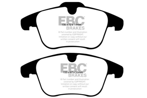 EBC 07-12 Land Rover LR2 3.2 Greenstuff Front Brake Pads - DP61932