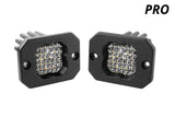 Diode Dynamics Stage Series C1 LED Pod Pro - White Flood Flush BBL (Pair) - DD6477P