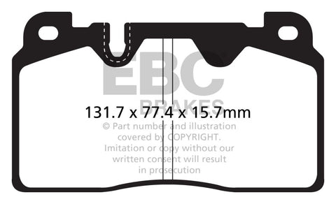 EBC 12+ Audi Q5 2.0 Turbo (Brembo) Greenstuff Front Brake Pads - DP22168