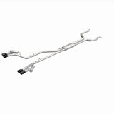 MagnaFlow 20-21 Ford Explorer 3.0L V6 Dual Exit Quad Black Chrome Tip Street Series Cat-Back Exhaust - 19515