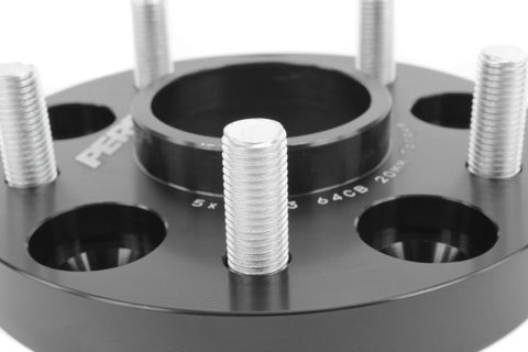 PERRIN 17-18 Honda Civic Si 64.1mm Hub 5x114.3 20mm Wheel Spacers (One Pair) - PHP-WHL-020BK