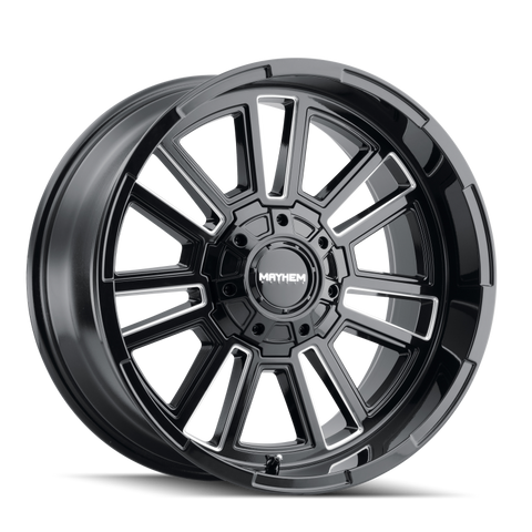 Mayhem 8115 Apollo 20x9 / 8x170 BP / 0mm Offset / 125.2mm Hub Black w/ Milled Spokes Wheel - 8115-2970BM