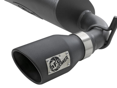 aFe Rebel Series 2.5in 409 SS Axle-Back Exhaust w/ Black Tips 2007+ Jeep Wrangler (JK) V6 3.6L/3.8L - 49-48061-B