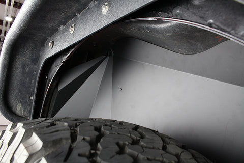 Fishbone Offroad 07-18 Jeep Wrangler JK Aluminum Rear Inner Fenders - Black Powdercoat - FB33007R