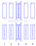King Engine Bearings Ford V8 351ci 5.8L 400ci 6.6L 16V (Size STD) Performance Main Bearing Set - MB5505XP
