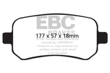 EBC 04-07 Ford Freestar 3.9 Greenstuff Front Brake Pads - DP61695