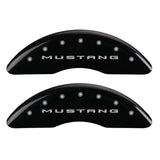 MGP 4 Caliper Covers Engraved Front 2015/Mustang Engraved Rear 2015/50 Black finish silver ch - 10201SM52BK