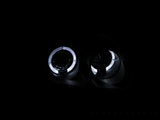 ANZO 1996-1998 Honda Civic Projector Headlights w/ Halo Black - 121068