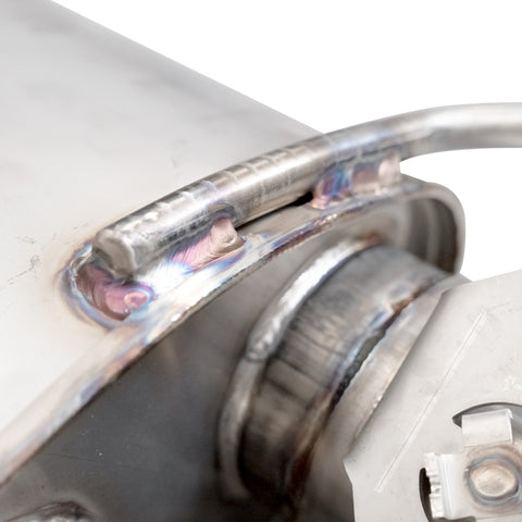 Stainless Works 2024 Mustang GT Catback Quad Tips Redline Sound X-Pipe Factory Connect Exhaust - M24QUADXFCR