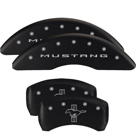 MGP Rear set 2 Caliper Covers Engraved Rear MGP Black finish silver ch - 10203RMGPBK