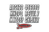 Hardline Boat Lettering Registration Kit 3 in. - 320 Silver/Black - SIBLK320