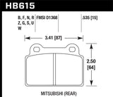 Hawk EVO X DTC-60 Race Rear Brake Pads - HB615G.535