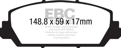 EBC 12+ Acura RDX 3.5 Ultimax2 Front Brake Pads - UD1625