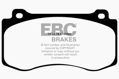 EBC 05-10 Chrysler 300C 6.1 SRT8 Bluestuff Front Brake Pads - DP51764NDX